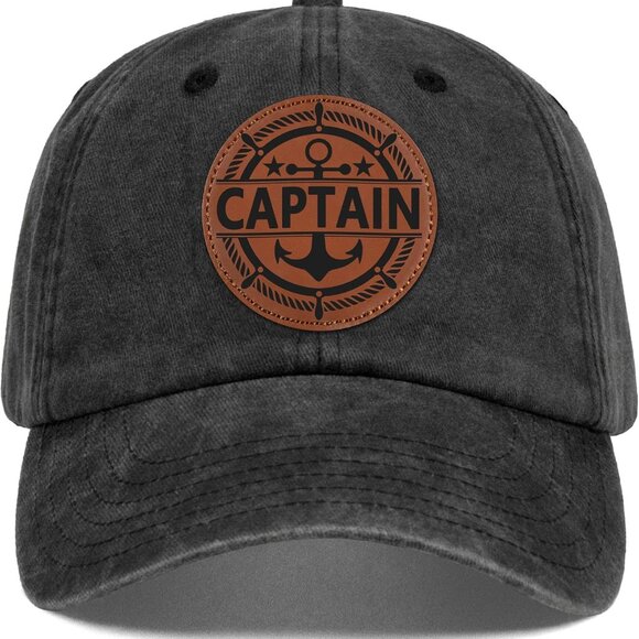 Captain Hat Men Women Cotton Nautical Accessory Boating Gift - Picture 1 of 6